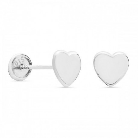 PENDIENTES CORAZÓN BEBE DE PLATA