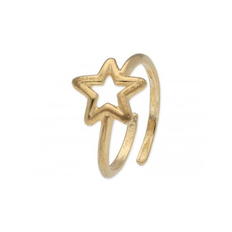 ANILLO ESTRELLA DE PLATA DORADA