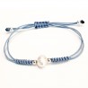 PULSERA MACRAME DE PLATA CON PERLA