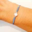 PULSERA MACRAME DE PLATA CON PERLA