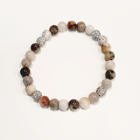 PULSERA DE PIEDRAS NATURALES Y CRISTALES