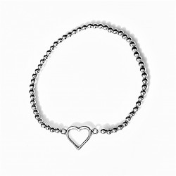 PULSERA CORAZON DE PLATA