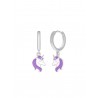 PENDIENTES UNICORNIO LILA