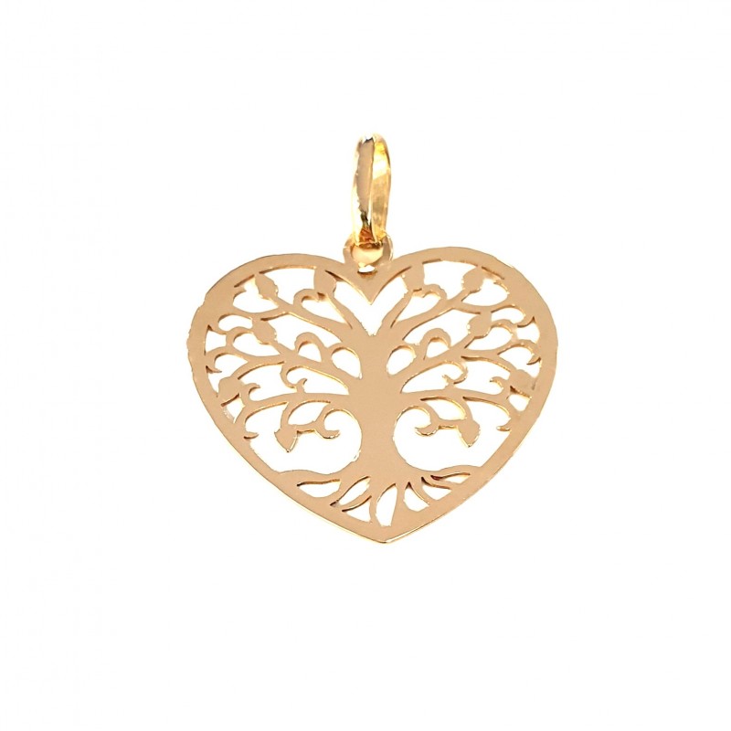 CORAZON ARBOL DE LA VIDA DE ORO