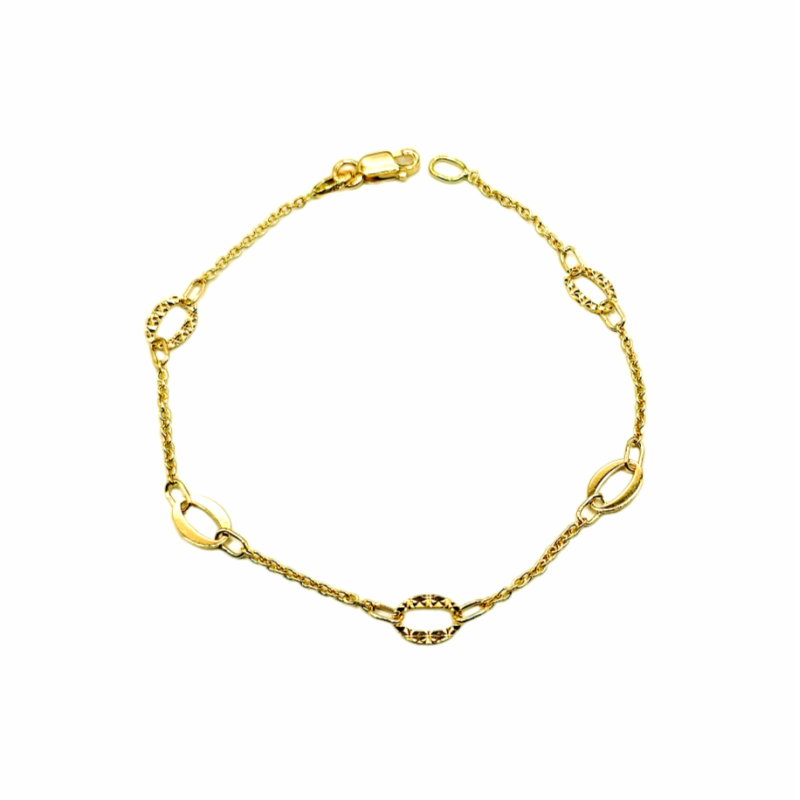 PULSERA ANILLAS ORO DE LEY