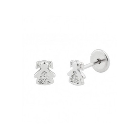 PENDIENTES NIÑA BEBE DE PLATA