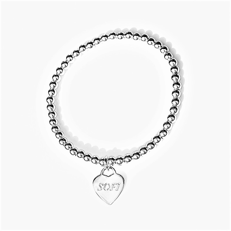 PULSERA CORAZÓN DE PLATA