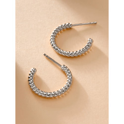 PENDIENTES CRIOLLA ENROSCADA DE PLATA