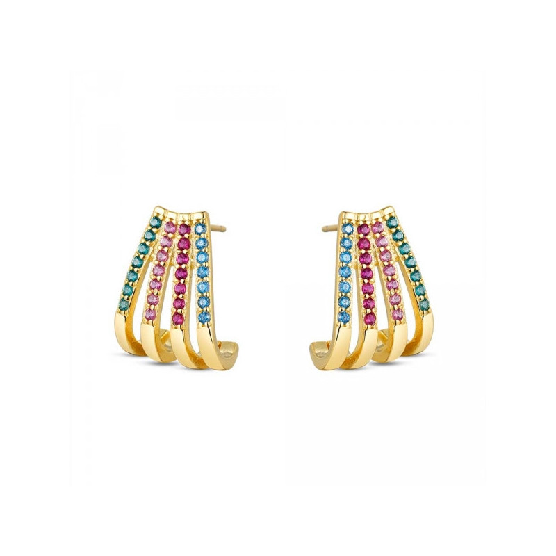 PENDIENTES TIRAS MULTICOLOR