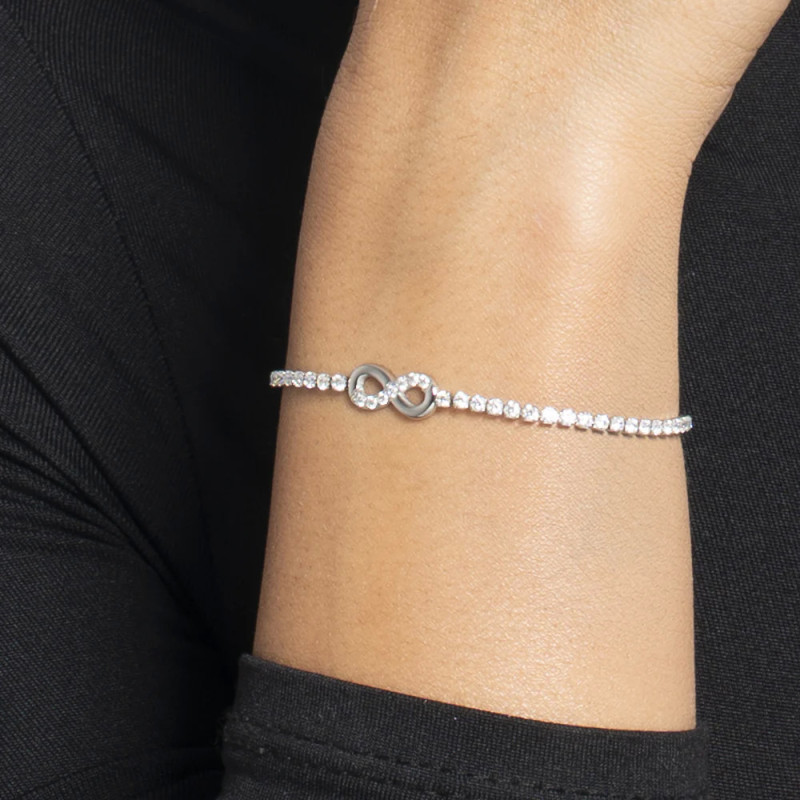 PULSERA RIVIERE INFINITO DE ACERO INOXIDABLE