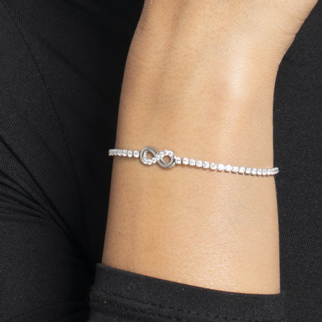 PULSERA RIVIERE INFINITO DE ACERO INOXIDABLE