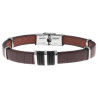 PULSERA HOMBRE DE ACERO Y PIEL