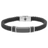 PULSERA DE PIEL Y ACERO PARA HOMBRE