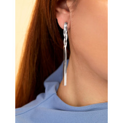 PENDIENTES LARGOS DE ACERO INOXIDABLE