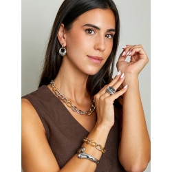 PULSERA ESLABONES BICOLOR