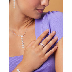 ANILLO TRIPLE CORAZON DE PLATA