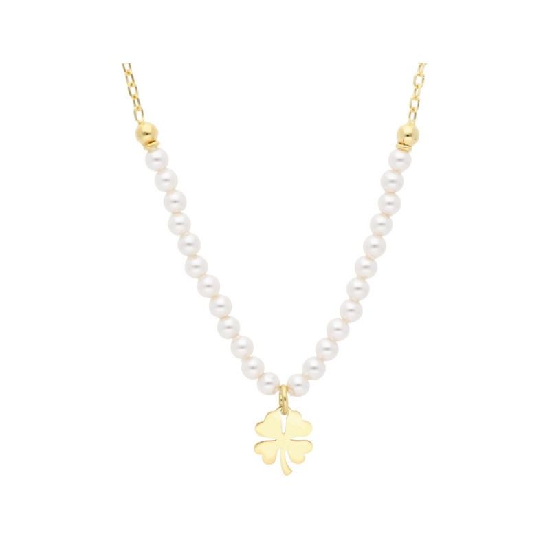 COLLAR PERLAS CON TREBOL