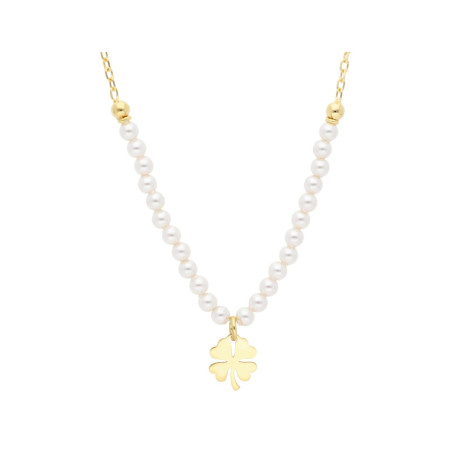 COLLAR PERLAS CON TREBOL