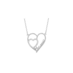 COLLAR MAMA CORAZON DE PLATA