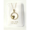 COLLAR CIRCULO CON CORAZON DE ORO
