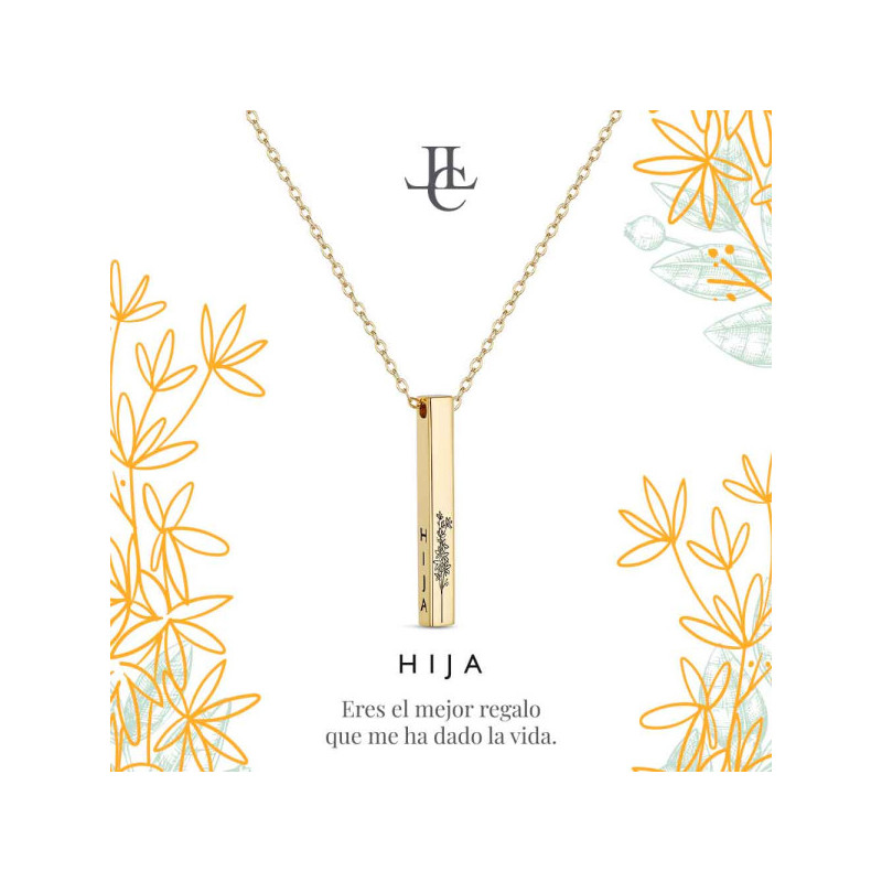COLLAR HIJA DE PLATA DORADA