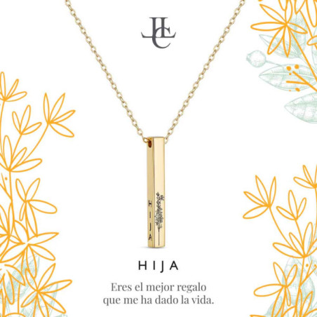 COLLAR HIJA DE PLATA DORADA