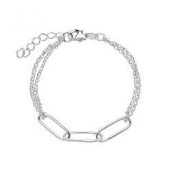 PULSERA DOBLE CADENA DE PLATA
