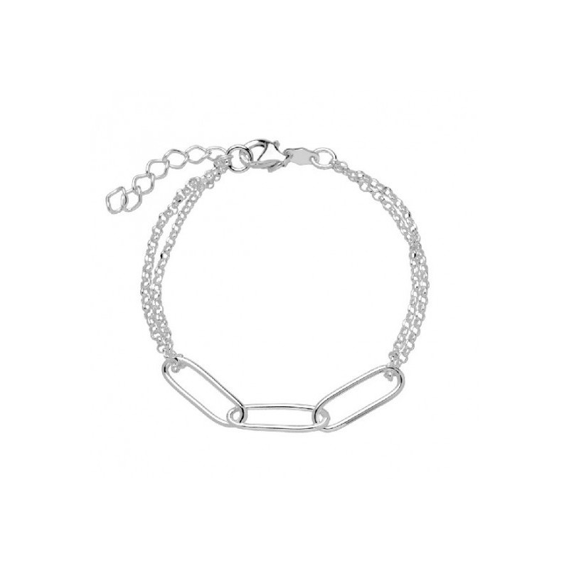 PULSERA DOBLE CADENA DE PLATA