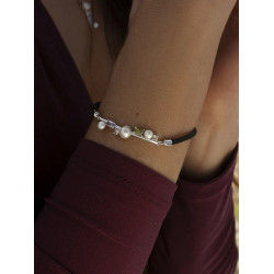 PULSERA PERLAS DE PLATA
