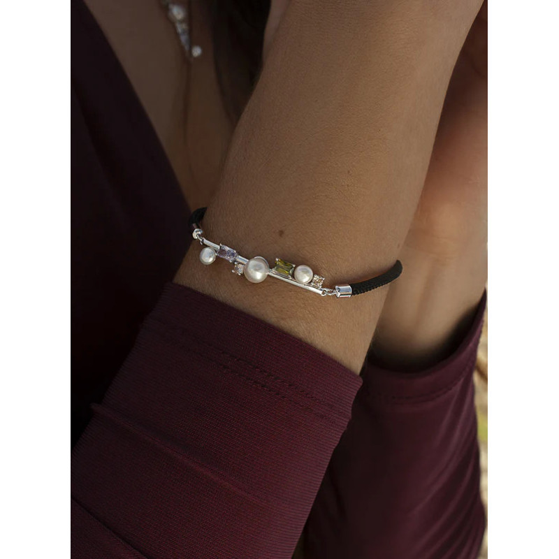 PULSERA PERLAS DE PLATA
