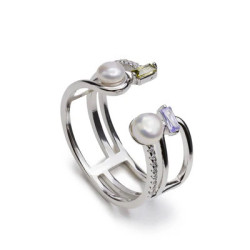 ANILLO PERLAS DE PLATA