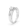 ANILLO DOBLE CARRIL DE PLATA