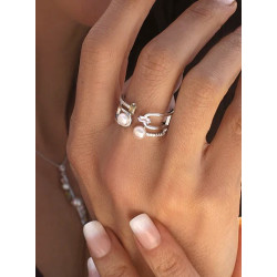 ANILLO PERLAS DE PLATA