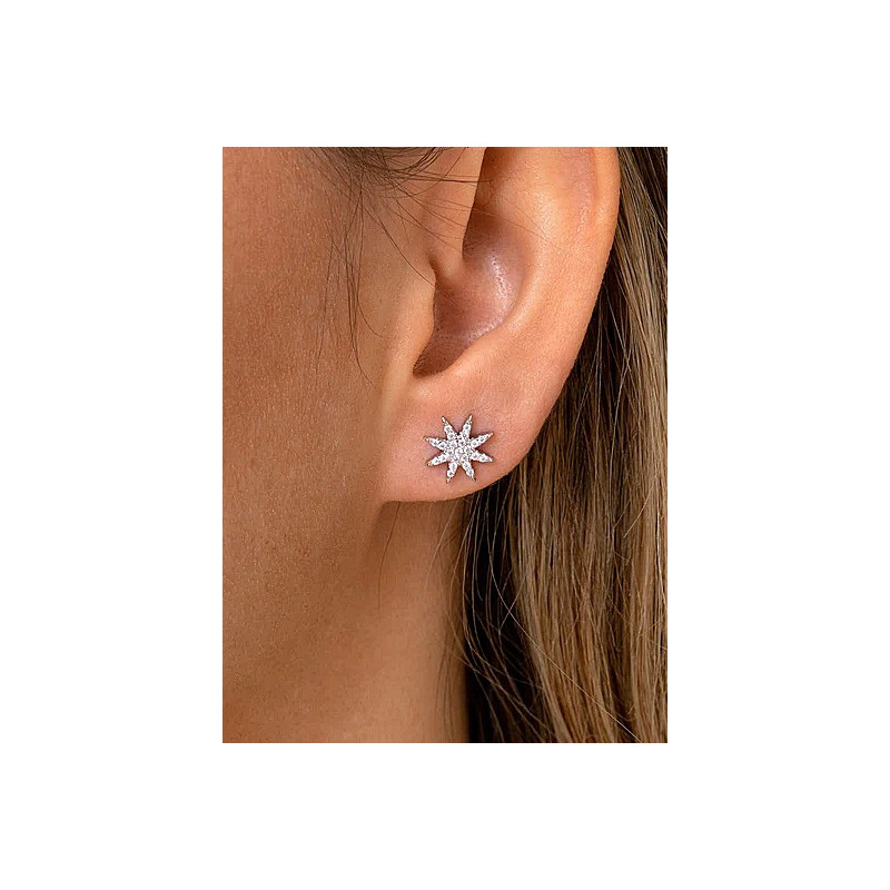 PENDIENTES ESTRELLA POLAR DE PLATA