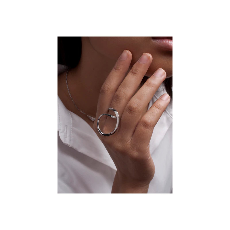 ANILLO CIRCULO XL DE PLATA