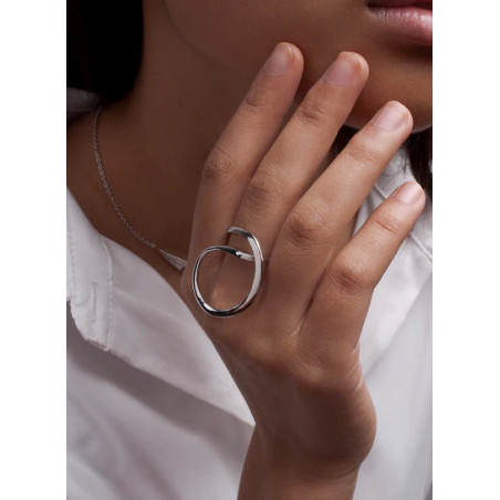 ANILLO CIRCULO XL DE PLATA