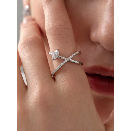 ANILLO CRUZADO DE PLATA