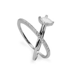 ANILLO CRUZADO DE PLATA