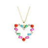 COLLAR CORAZON DE PLATA DORADA