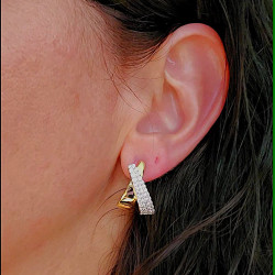 PENDIENTES MAXI DE PLATA DORADA