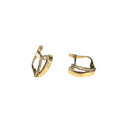 PENDIENTES DOBLES DE ORO AMARILLO DE LEY 18 KILATES