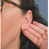PENDIENTES DOBLES DE ORO AMARILLO DE LEY 18 KILATES