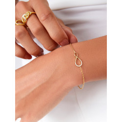 PULSERA INFINITO DE PLATA DORADA