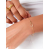 PULSERA INFINITO DE PLATA DORADA