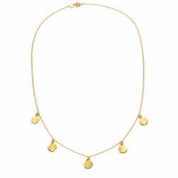 GARGANTILLA MEDALLITAS DE ORO AMARILLO 18 KILATES