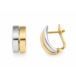 PENDIENTES BICOLOR DE ORO 18 KILATES