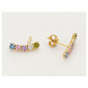 PENDIENTES TREPADORES MULTICOLOR DE ORO
