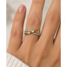 ANILLO TRIPLE CARRIL ENTRELAZADO DE ORO 18K