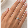 ANILLO AGUA MARINA DE ORO BLANCO
