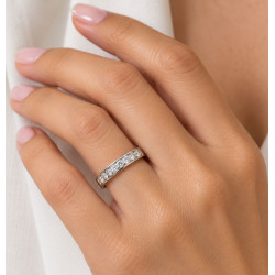 ANILLO MEDIA ALIANZA ORO BLANCO